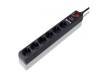 Πολύπριζο Crystal Audio 6 θέσεων, CP6 Black Πολύπριζο Crystal Audio 6 θέσεων, CP6 Black